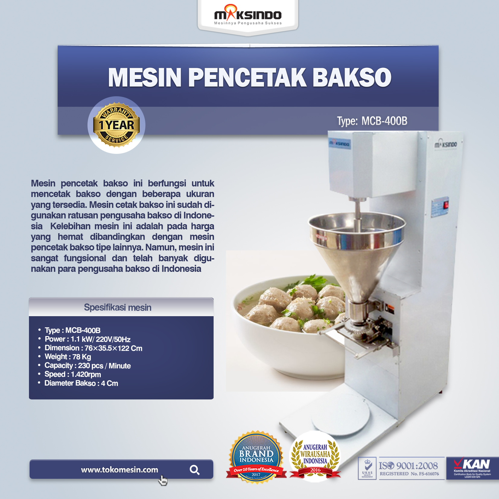 Mesin Cetak Bakso