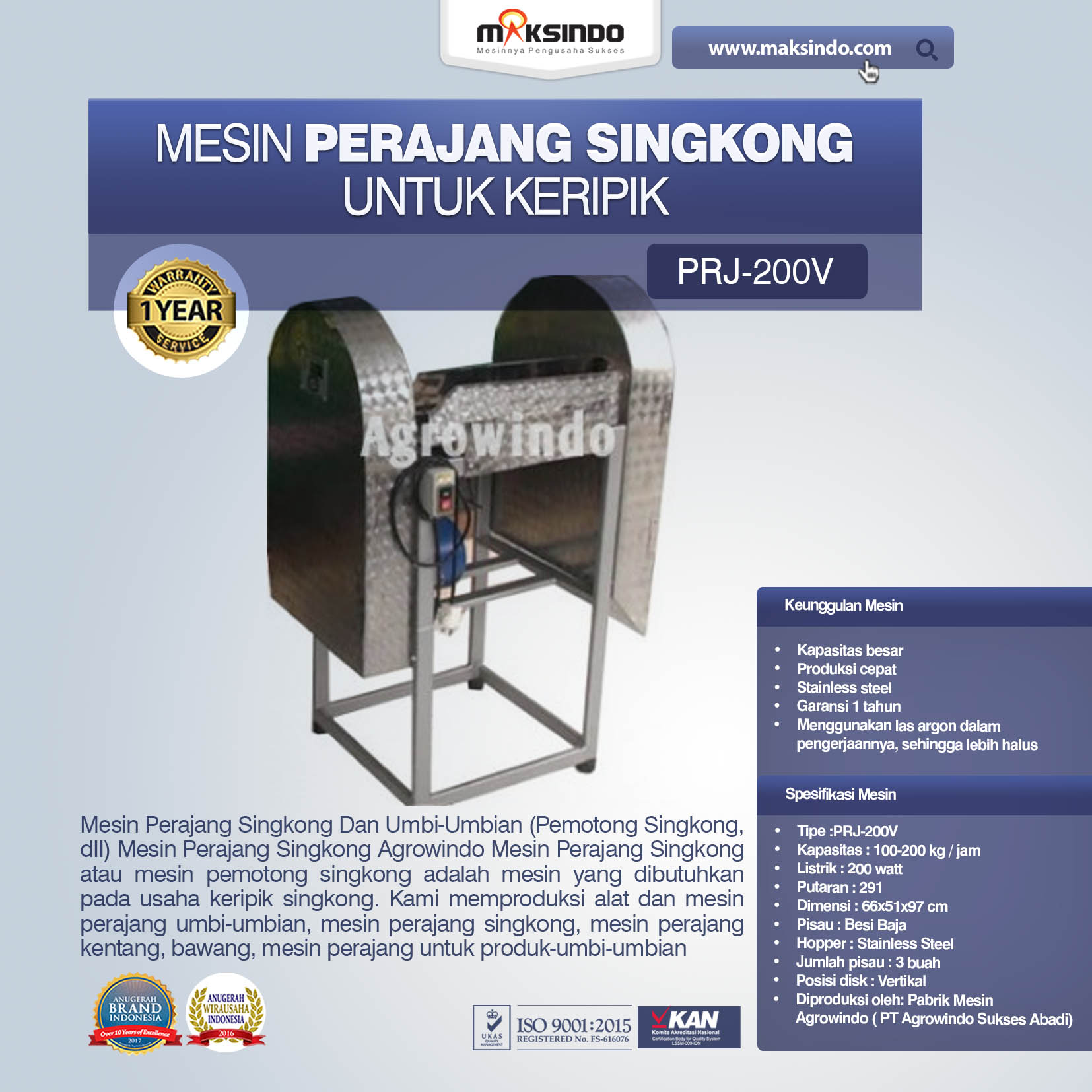 Jual Mesin Perajang Singkong Untuk Keripik di Banjarmasin