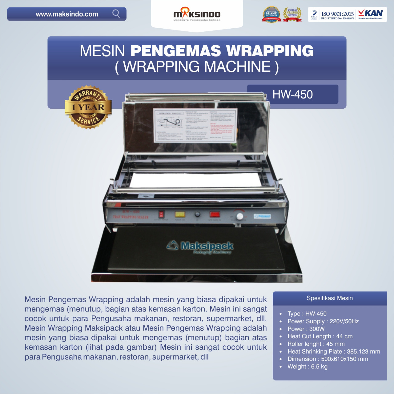 Jual Mesin Wrapping Makanan di Banjarmasin
