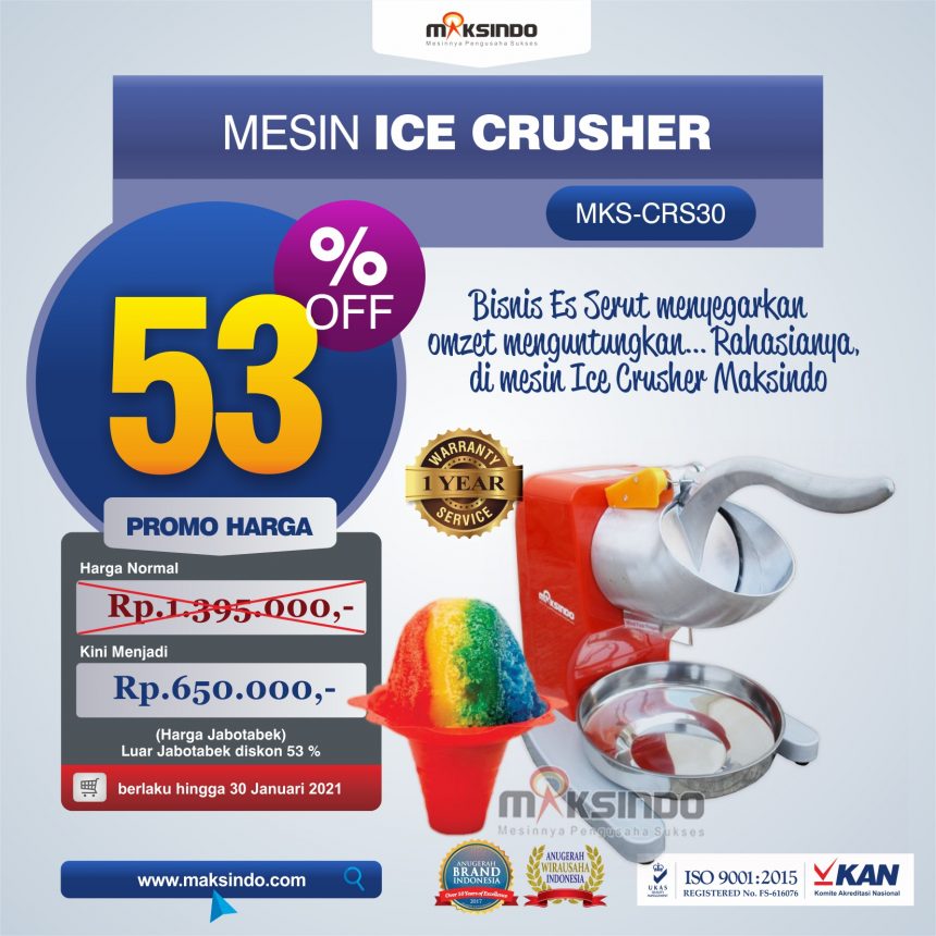Jual Mesin Ice Crusher MKS-CRS30 Di Banjarmasin