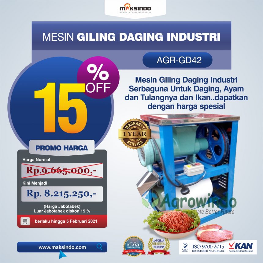 Jual Mesin Giling Daging Industri (AGR-GD42) di Banjarmasin