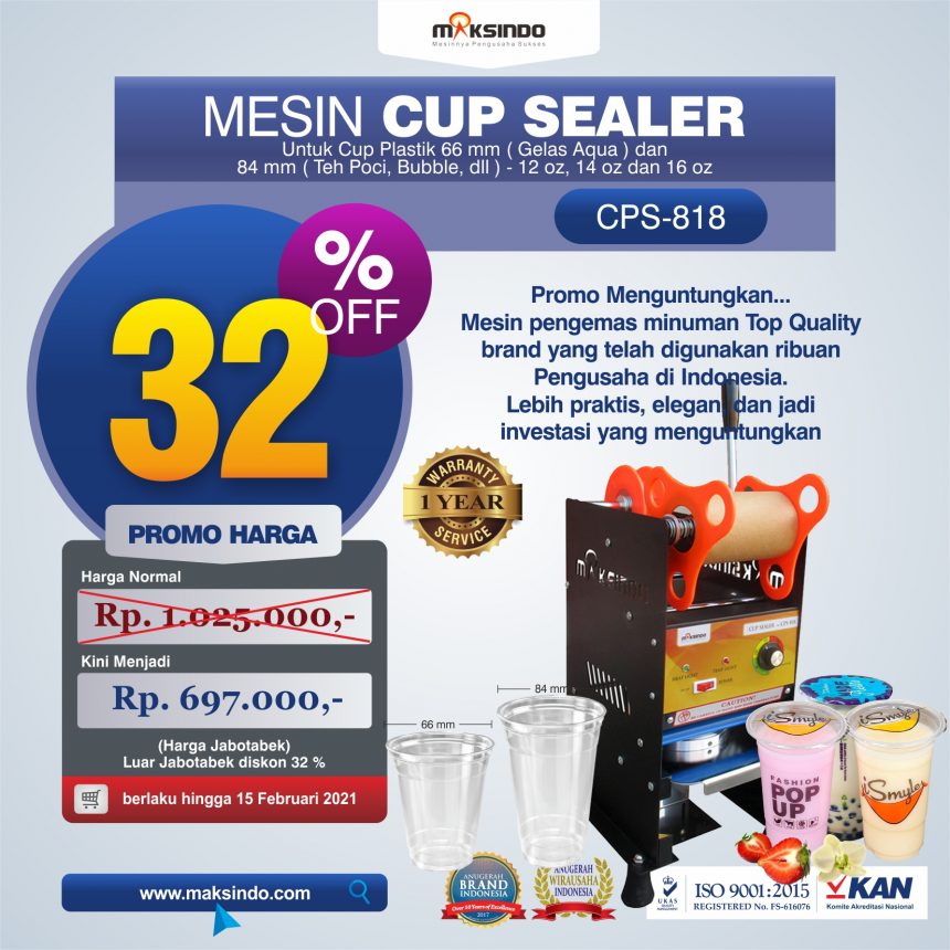 Jual Mesin Cup Sealer Manual (CPS-818) di Banjarmasin